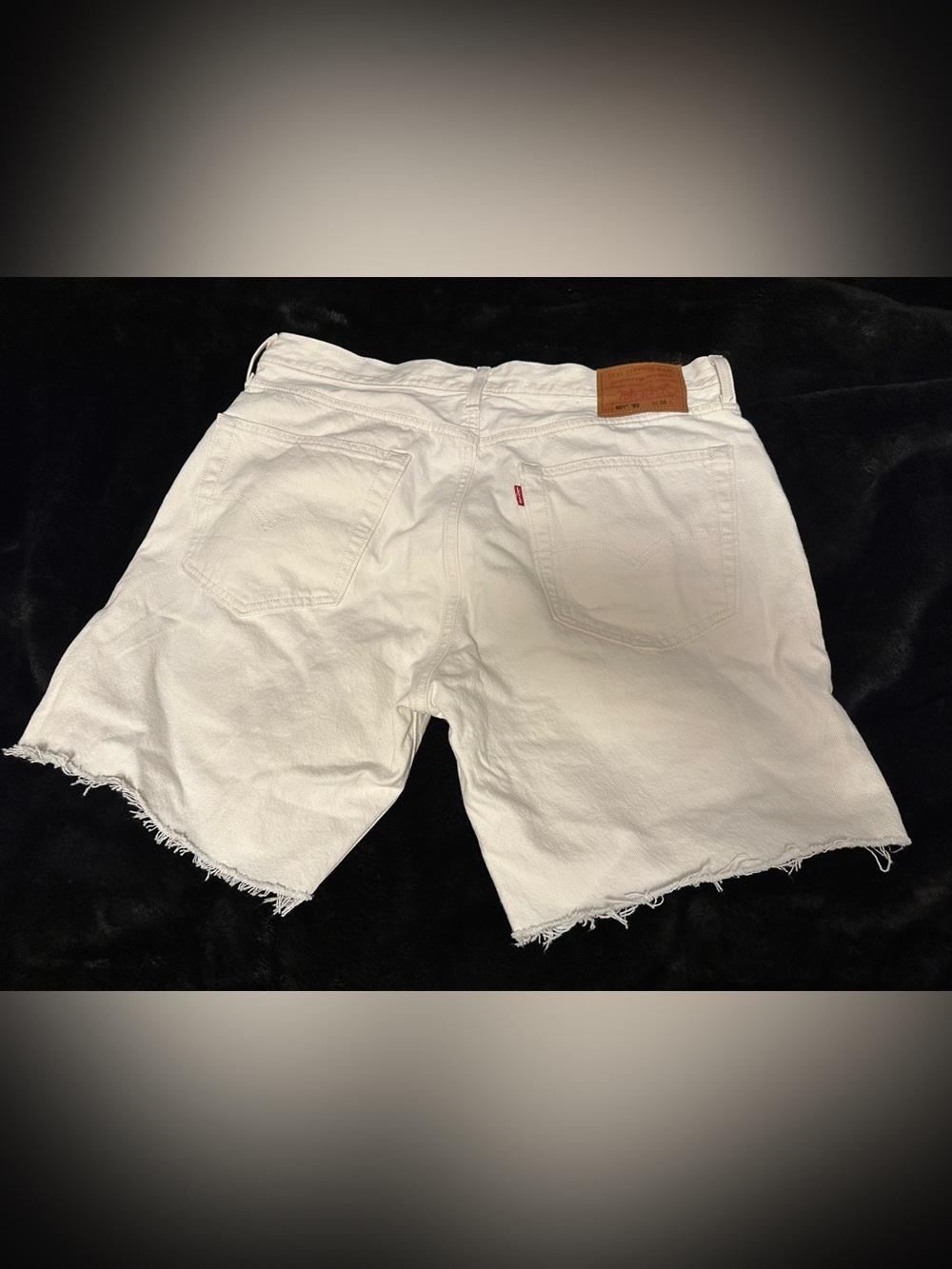 Levi's 501 93' 7" Cut-Off Jean Shorts OFF WHITE Men's 36" Waist